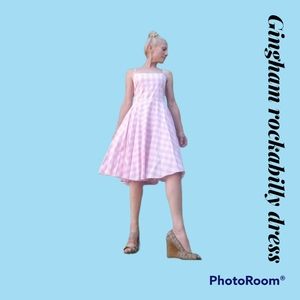 Adorable pink gingham dress